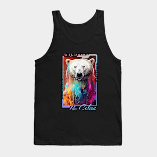 Polar Bear  Animal Discovery Adventure Nature Planet Earth Paint Tank Top